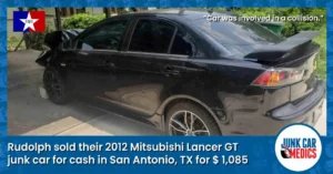 Rudolph Got Cash for Junk Car in San Antonio