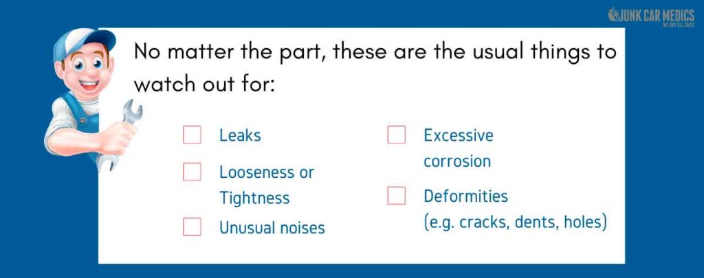 Keep these warning signs in mind when buying parts from the junkyard.