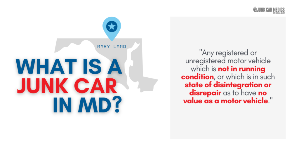 Maryland Junk Car Definition